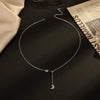 Wholesale Women's 14K Gold Plated Diamond Star Moon Titanium Steel Pendant Necklace