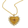 Wholesale Women's 18K Gold Plated Engraved Heart Stainless Steel Necklace Light Luxury Style