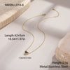 Wholesale Women's 18K Gold Plated Geometric Stainless Steel Heart Pendant Necklace