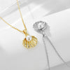 Wholesale Women's 14K Gold Plated S925 Sterling Silver Pearl Shell Diamond Design Cross Chain Clavicle Necklace