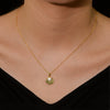 Wholesale Women's 14K Gold Plated S925 Sterling Silver Pearl Shell Diamond Design Cross Chain Clavicle Necklace