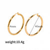 Wholesale Women's 18K Gold Plated Stainless Steel Exaggerated Circle Hollow Geometric Earrings With Electroplating