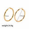 Wholesale Women's 18K Gold Plated Stainless Steel Exaggerated Circle Hollow Geometric Earrings With Electroplating
