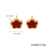 Wholesale Women's 18K Gold Plated Stainless Steel Flower Earrings