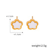 Wholesale Women's 18K Gold Plated Stainless Steel Flower Earrings