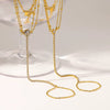 Wholesale Women's 18K Gold Plated Stainless Steel Geometric Star Tennis Chain Wrist Chain Fingerlinked Bracelet Jewelry