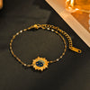 Wholesale Women's 14K Gold Plated Stainless Steel Star Enamel Bracelet With Electroplating Design