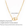 Wholesale Women's 18K Gold Real Gold Plated Geometric Hollow Stainless Steel Pendant Necklace With Cross Chain