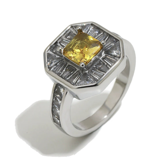Wholesale Women's 18K Goldplated Geometric Stainless Steel Ring Light Luxury Jewelry