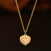 Wholesale Women's 14K Goldplated Heartshaped Pearl Clavicle Necklace Made Of Titanium Steel And Stainless Steel