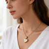 Wholesale Women's 18K Goldplated Light Luxury Heartshaped Stainless Steel Pendant Necklace