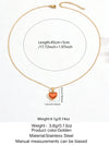 Wholesale Women's 18K Goldplated Light Luxury Heartshaped Stainless Steel Pendant Necklace