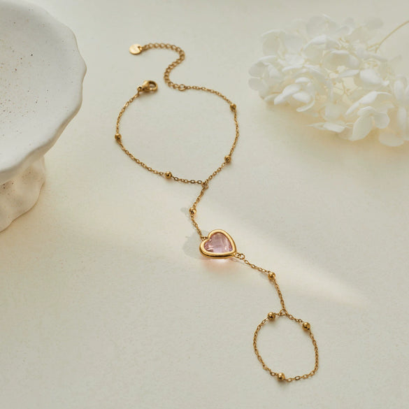 Wholesale Women's 18K Goldplated Stainless Steel Geometric Pattern Beaded Chain Bracelet