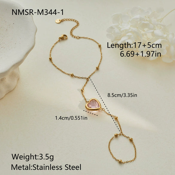 Wholesale Women's 18K Goldplated Stainless Steel Geometric Pattern Beaded Chain Bracelet