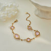 Wholesale Women's 18K Goldplated Stainless Steel Geometric Pattern Beaded Chain Bracelet