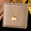 Wholesale Women's 18K Real Gold Plated Geometric Ushaped Gourd Pendant Clavicle Necklace Light Luxury Style