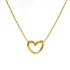 Wholesale Women's 18K Real Gold Plated Stainless Steel Heart Shape Snake Bone Chain Necklace
