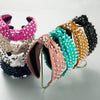 Wholesale Women's Leather Beaded Headband Simple And Stylish Hair Accessory