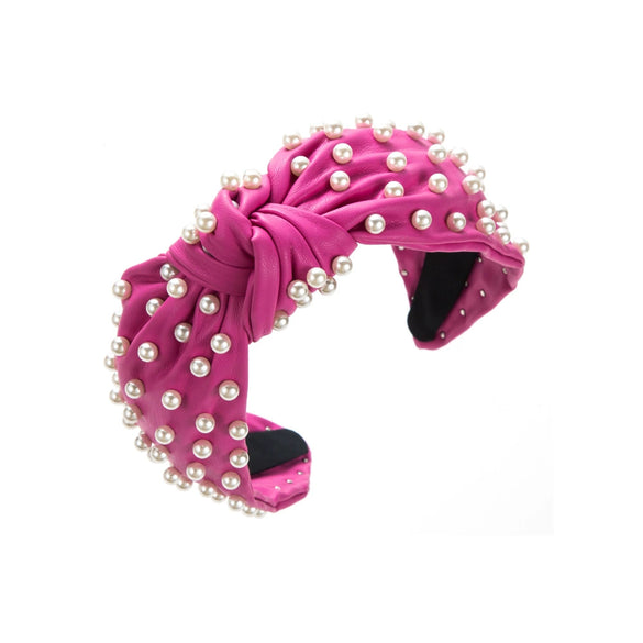 Wholesale Women's Leather Beaded Headband Simple And Stylish Hair Accessory