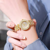 Wholesale Women's Leisure Alloy And Stainless Steel Round Dial Starry Diamond Quartz Bracelet Watch