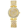 Wholesale Women's Leisure Alloy And Stainless Steel Round Dial Starry Diamond Quartz Bracelet Watch