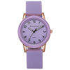 Wholesale Women's Leisure Quartz Watch With Alloy Case And Silicone Strap In Round Shape