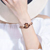 Wholesale Women's Leisure Quartz Watch With Luminous Waterproof Calendar Round Dial Stainless Steel Jewelry Buckle Alloy Strap And Case Mineral Reinforced Glass Mirror
