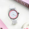 Wholesale Women's Leisure Quartz Watch With Plastic Case Stainless Steel Buckle And Silicone Strap Round Dial