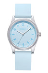 Wholesale Women's Leisure Quartz Watch With Plastic Case Stainless Steel Buckle And Silicone Strap Round Dial
