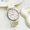 Wholesale Women's Leisure Quartz Watch With Plastic Case Stainless Steel Buckle And Silicone Strap Round Dial