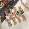 Wholesale Women's Leisure Square Alloy Watch With Stainless Steel Buckle