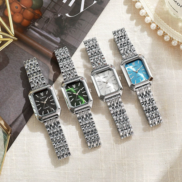 Wholesale Women's Leisure Square Alloy Watch With Stainless Steel Buckle