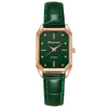 Wholesale Women's Leisure Square Quartz Watch With Stainless Steel Clasp Alloy Case And Imitation Leather Strap Sapphire Crystal Glass Mirror