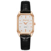 Wholesale Women's Leisure Square Quartz Watch With Stainless Steel Clasp Alloy Case And Imitation Leather Strap Sapphire Crystal Glass Mirror