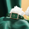 Wholesale Women's Leisure Square Quartz Watch With Stainless Steel Clasp Alloy Case And Imitation Leather Strap Sapphire Crystal Glass Mirror