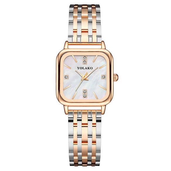 Wholesale Women's Leisure Style Round Alloy Case Stainless Steel Band Watch