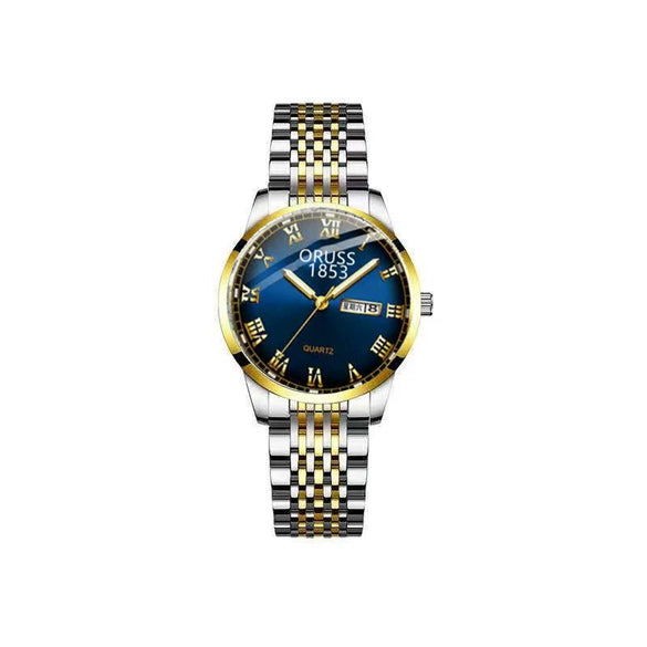 Wholesale Women's Leisure Tungsten Steel Color Round Dial Steel Strap Waterproof Watch