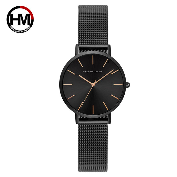 Wholesale Women's Leisure Watch With Round Dial Alloy Case Stainless Steel Strap And Buckle Mineral Reinforced Glass Mirror Japanese Movement Waterproof
