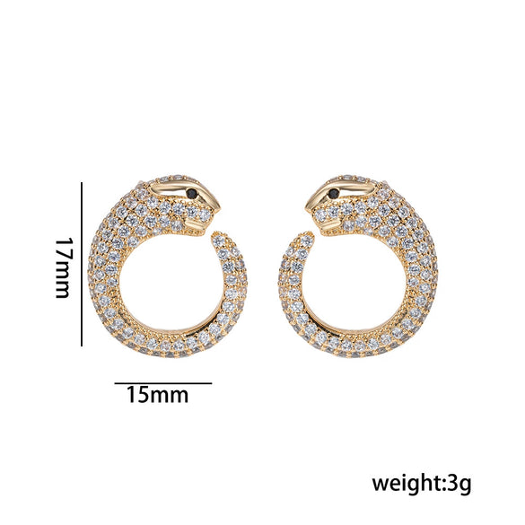 Wholesale Women's Leopard Pattern Light Luxury Style Electroplated Environmentally Friendly Copper Earrings And Necklaces Set
