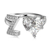 Wholesale Women's Letter Love Zircon Inlay 925 Sterling Silver Opening Adjustable Ring And Bracelet With Electroplating