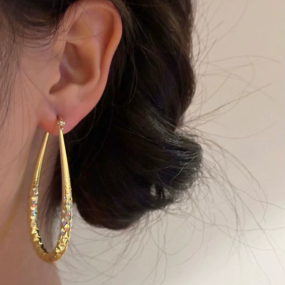 Wholesale Women's Light Luxury Alloy Drop Shape Electroplated Earrings
