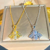 Wholesale Women's Light Luxury Animal Style Titanium Steel Bee Pendant Necklace Inlaid With Zircon