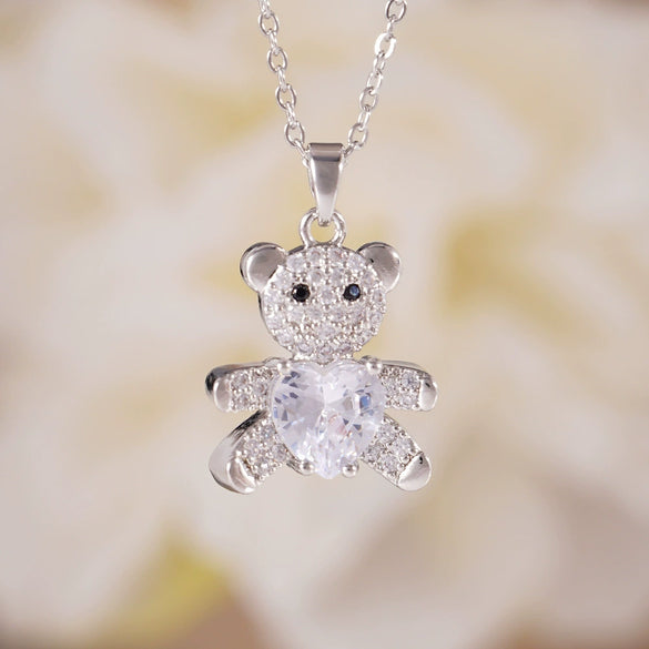 Wholesale Women's Light Luxury Animal Zodiac Copper Titanium Steel Necklace With Mixed Gemstone Setting And Electroplating