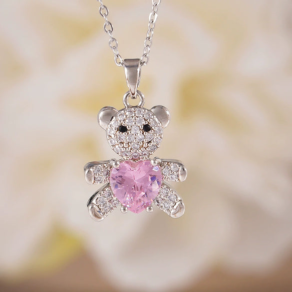 Wholesale Women's Light Luxury Animal Zodiac Copper Titanium Steel Necklace With Mixed Gemstone Setting And Electroplating