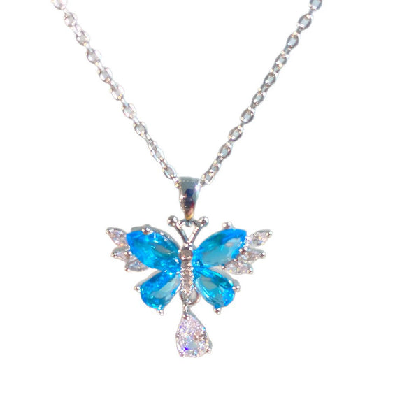 Wholesale Women's Light Luxury Animal Zodiac Pattern Titanium Steel And Copper Necklace Inlaid With Zircon Featuring Oshaped Chain And Tassel