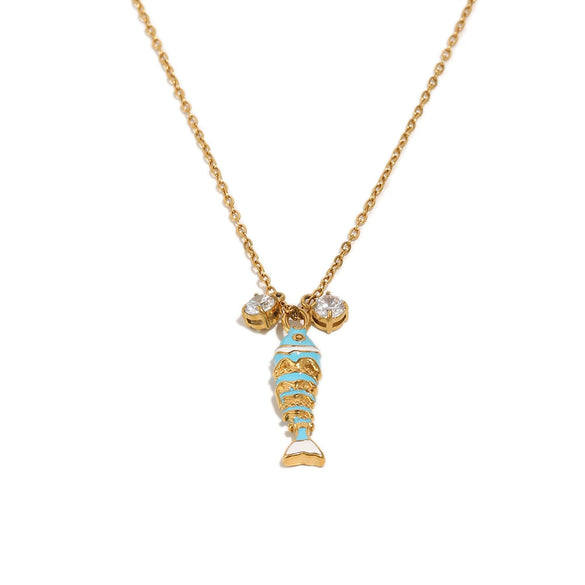 Wholesale Women's Light Luxury Animal Zodiac Stainless Steel Electroplated Pendant Necklace