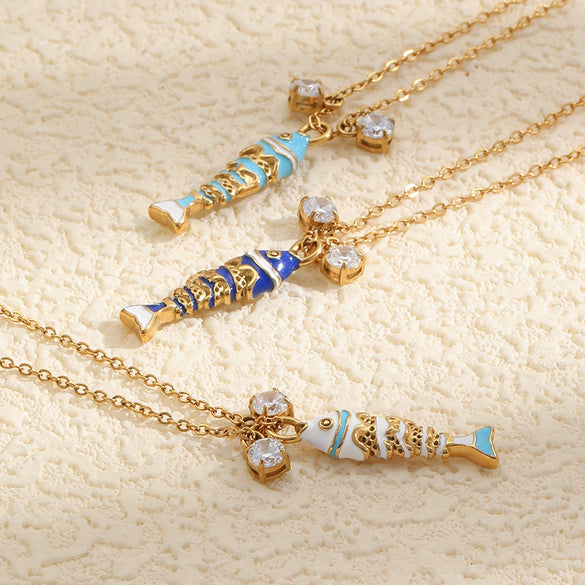 Wholesale Women's Light Luxury Animal Zodiac Stainless Steel Electroplated Pendant Necklace