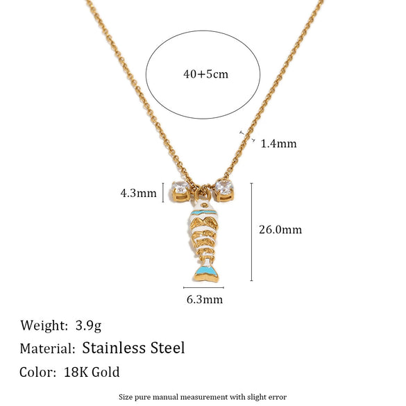 Wholesale Women's Light Luxury Animal Zodiac Stainless Steel Electroplated Pendant Necklace