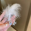 Wholesale Women's Light Luxury Bow Feather Handmade Ear Bone Clip Earrings