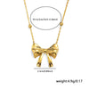 Wholesale Women's Light Luxury Bow Titanium Steel Clavicle Chain With Electroplating Design